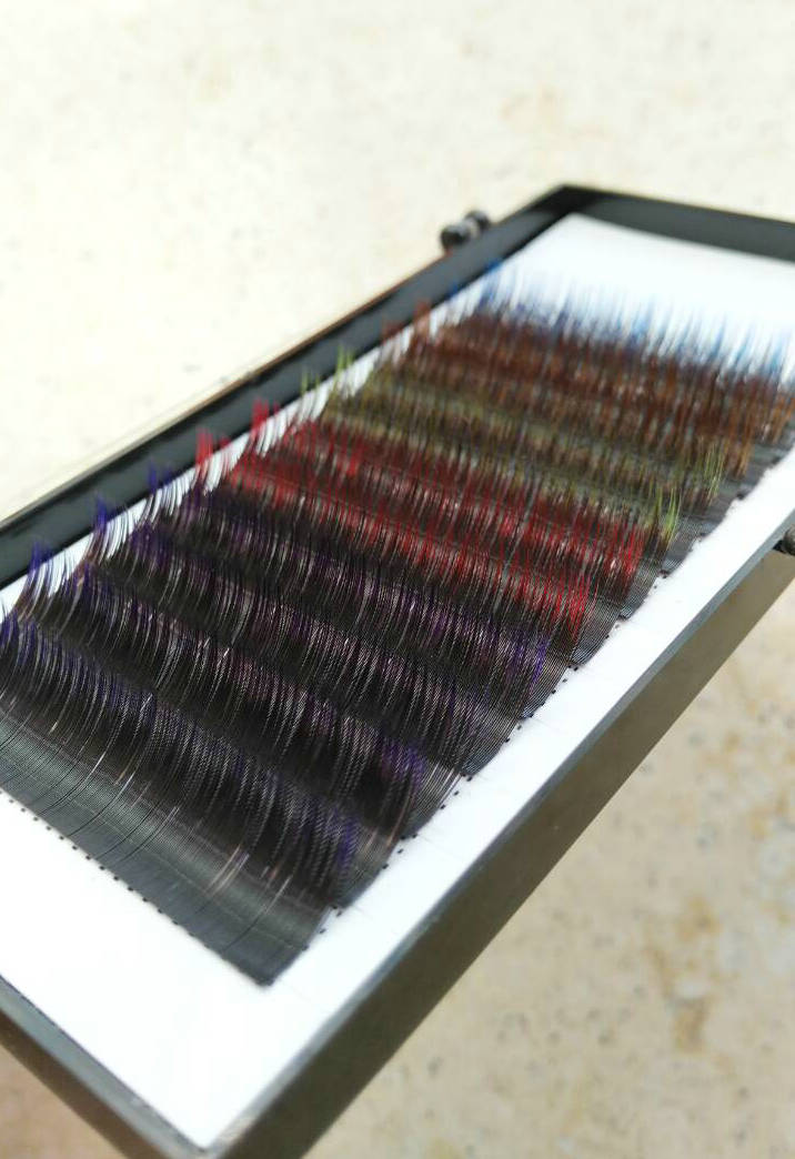 ombre colors lashes extension