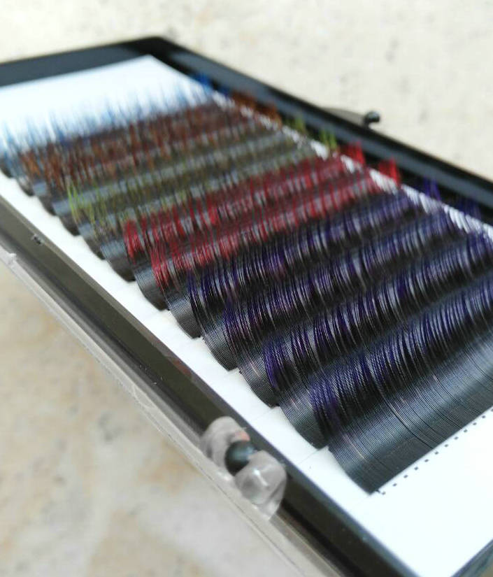 ombre colors lashes extension