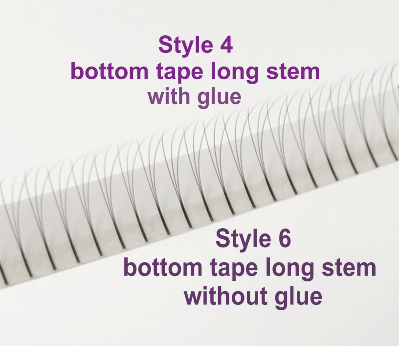 Style 4 / 6: bottom tape long stem