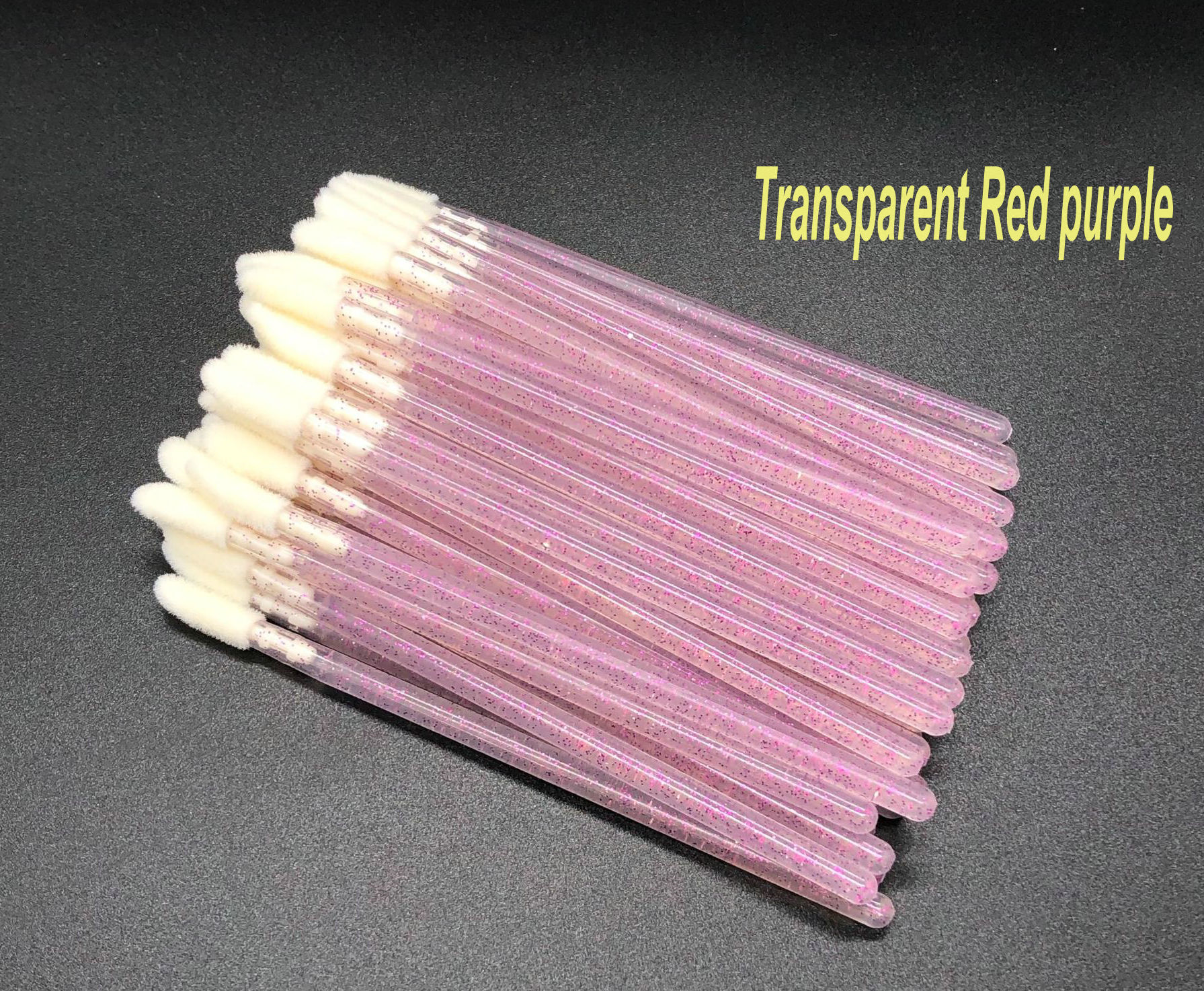 Transparent wand lip brush