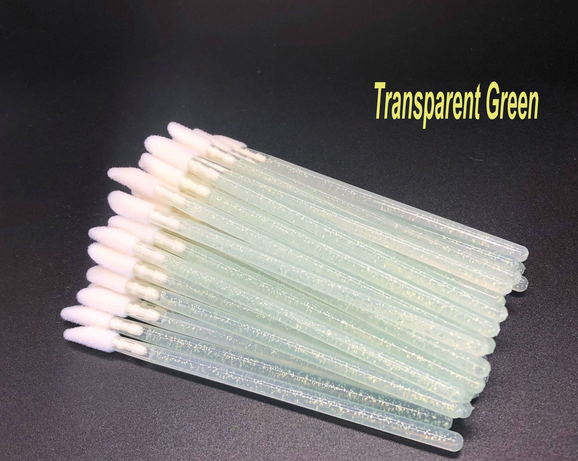 Transparent wand lip brush